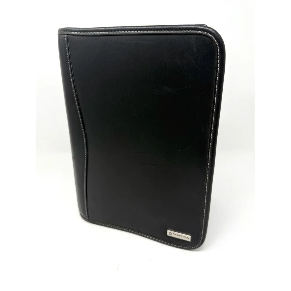 Franklin Covey Black Zip Around Planner Binder Organizer 1.5